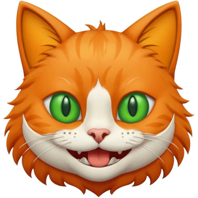 A cat with sharp teeth emoji