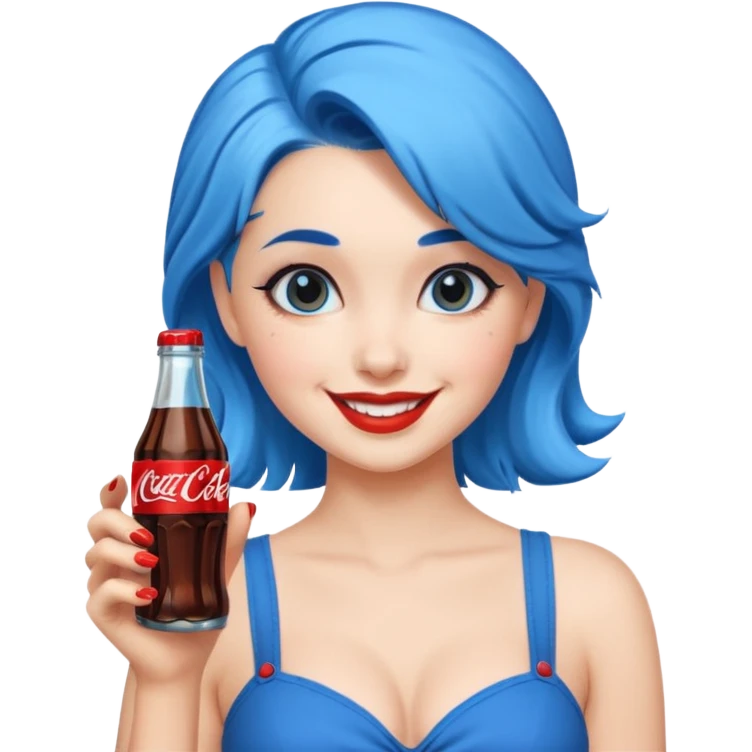 Nuka Cola Girl blue hair emoji