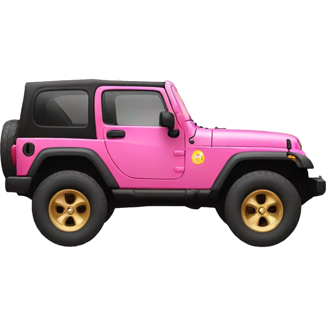 pink and gold jeep emoji