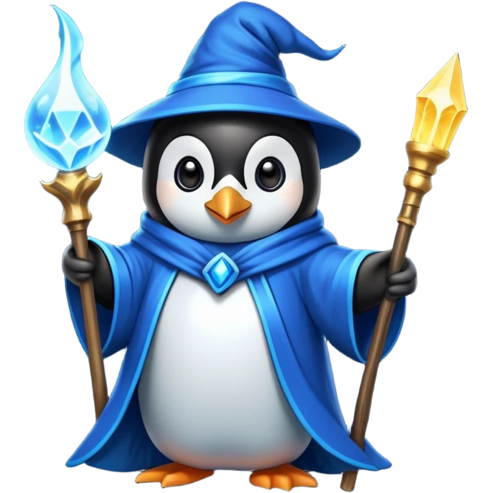 Penguin Wizard emoji