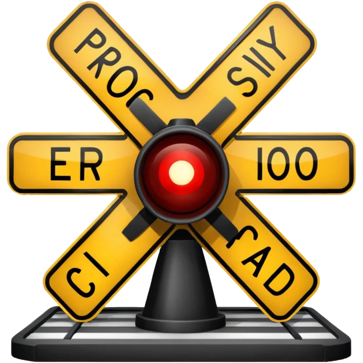 Railroad crossing light emoji