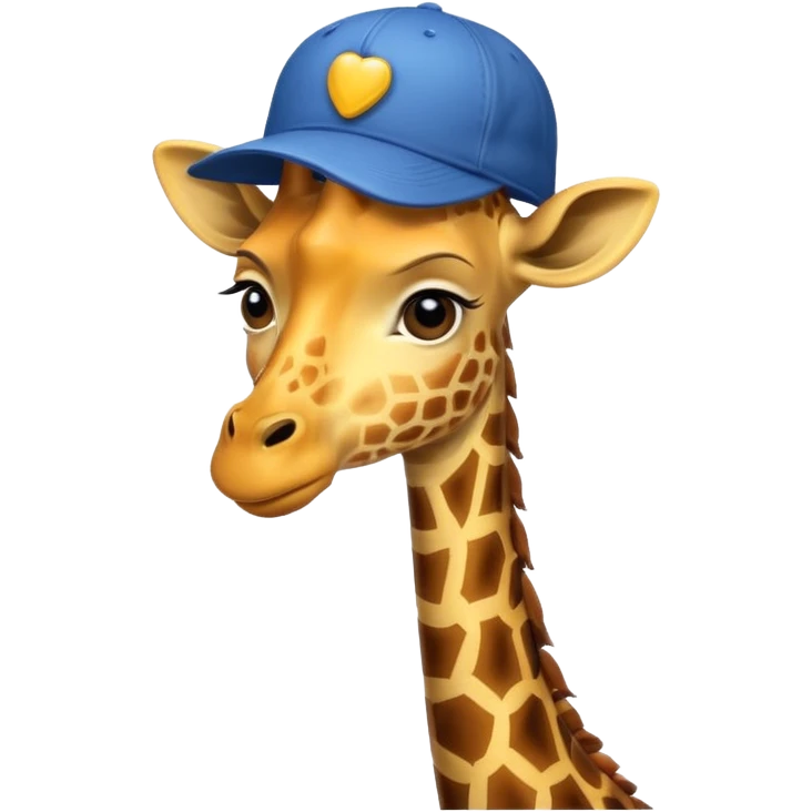 Giraffe wearing a cap emoji