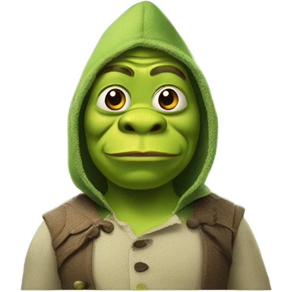 shrek in a frog costume emoji