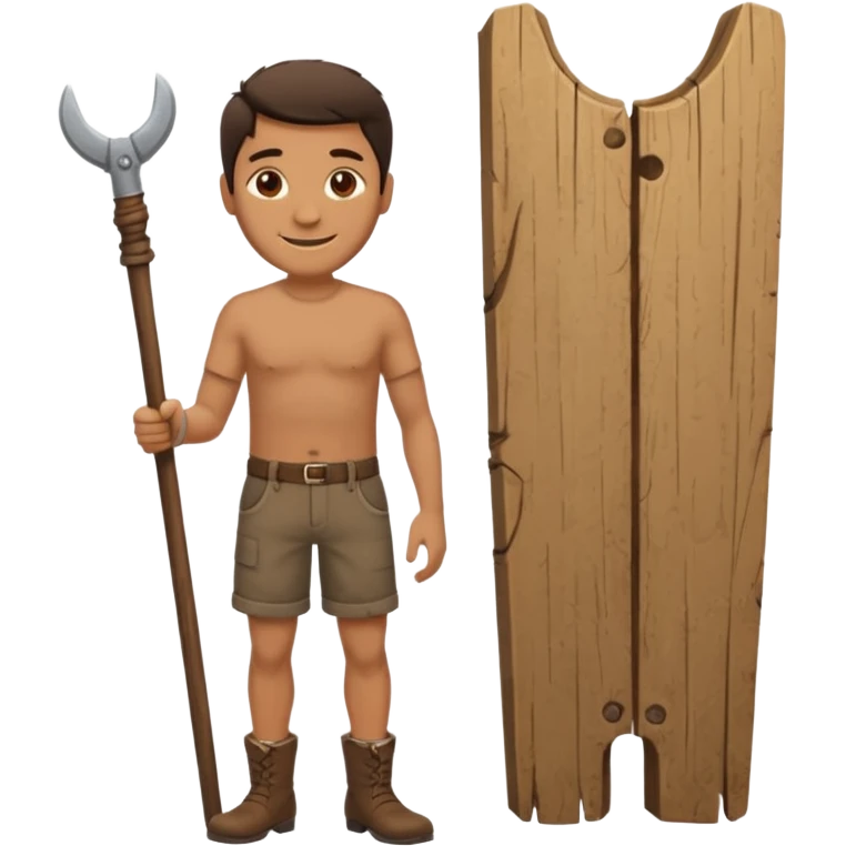 male wooden leg emoji