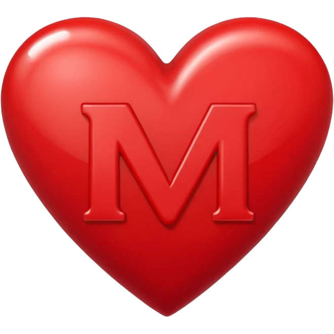 the letters M & v in a heart emoji