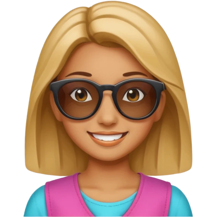 girl with sunglasses above her head emoji