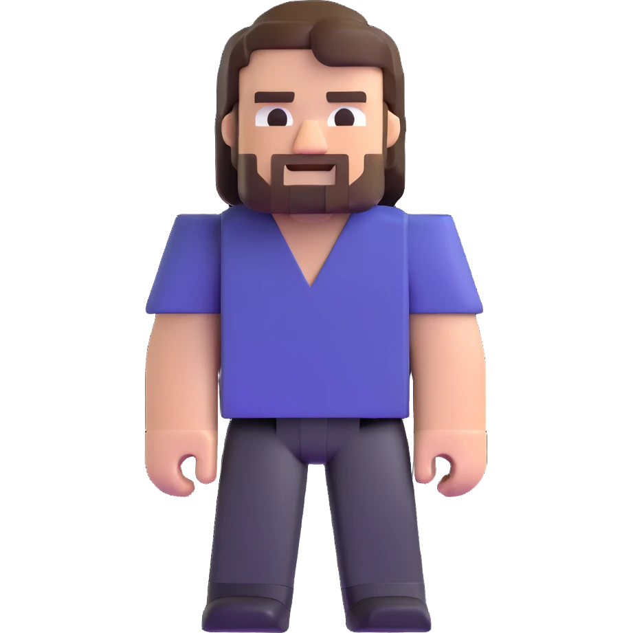 Jack Black as a Minecraft character emoji