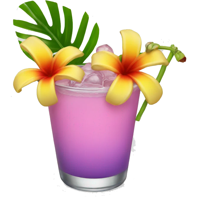 Tropical drink flower emoji