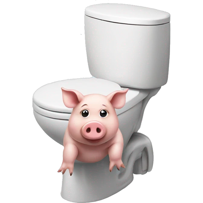 Pig on a toilet emoji