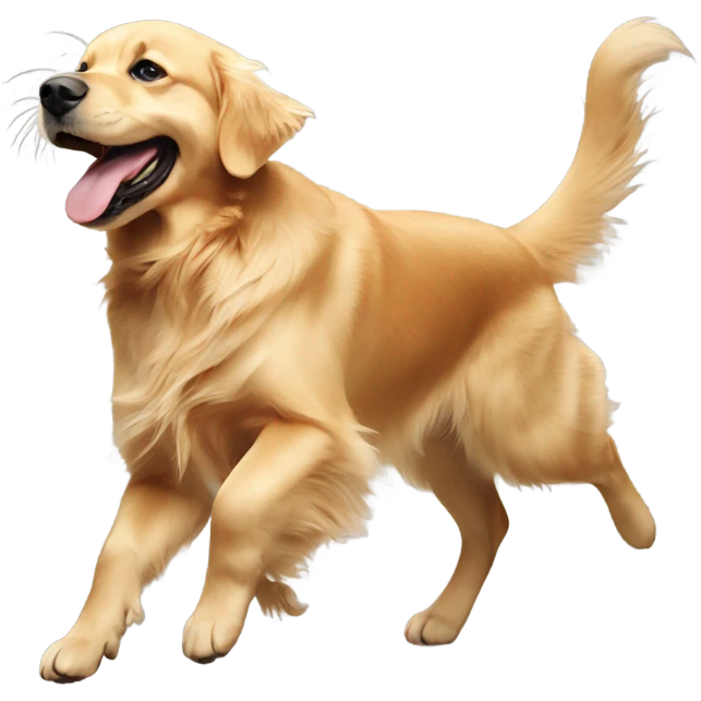 Golden retriever dancing  emoji