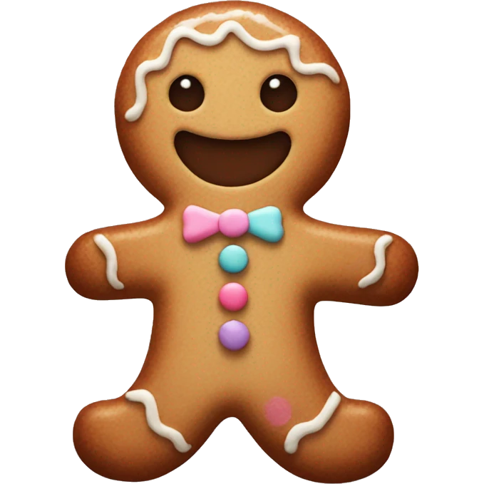 Pastel gingerbread man emoji