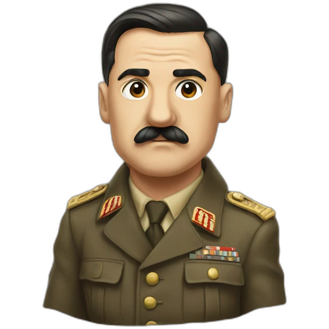 Hitler poop on staline emoji