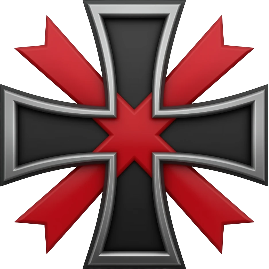 black and red holy order cross emoji