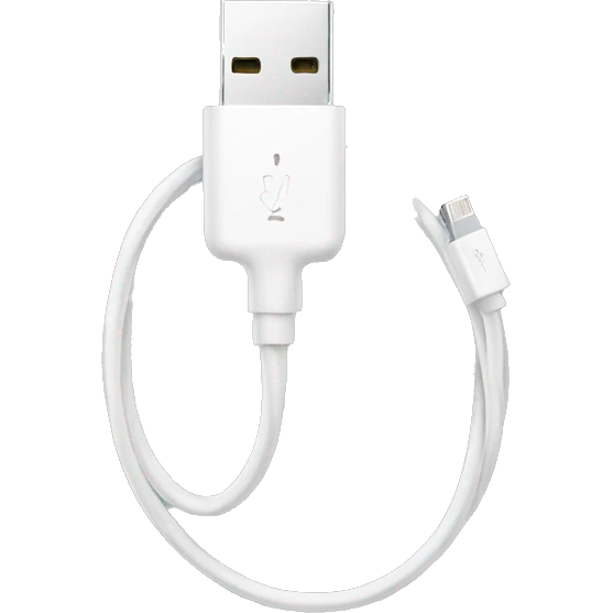 White usb cable emoji