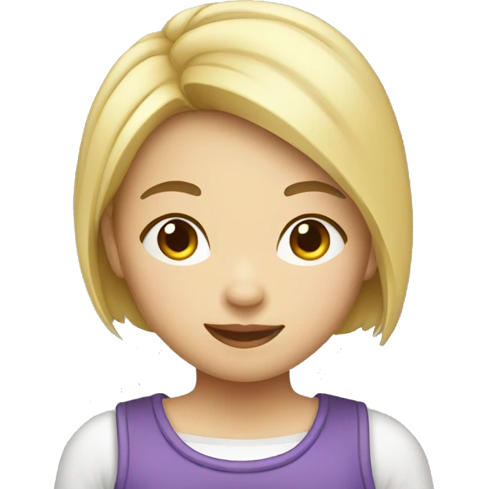 Asian blond girl drinking soda emoji