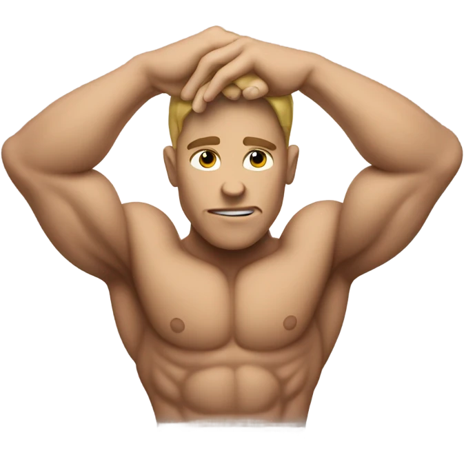 muscle hands behind your head emoji