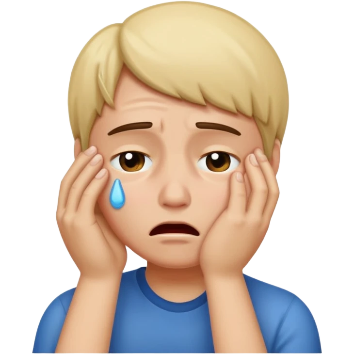 Person crying face palm emoji