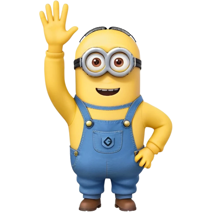 Minion character waving emoji
