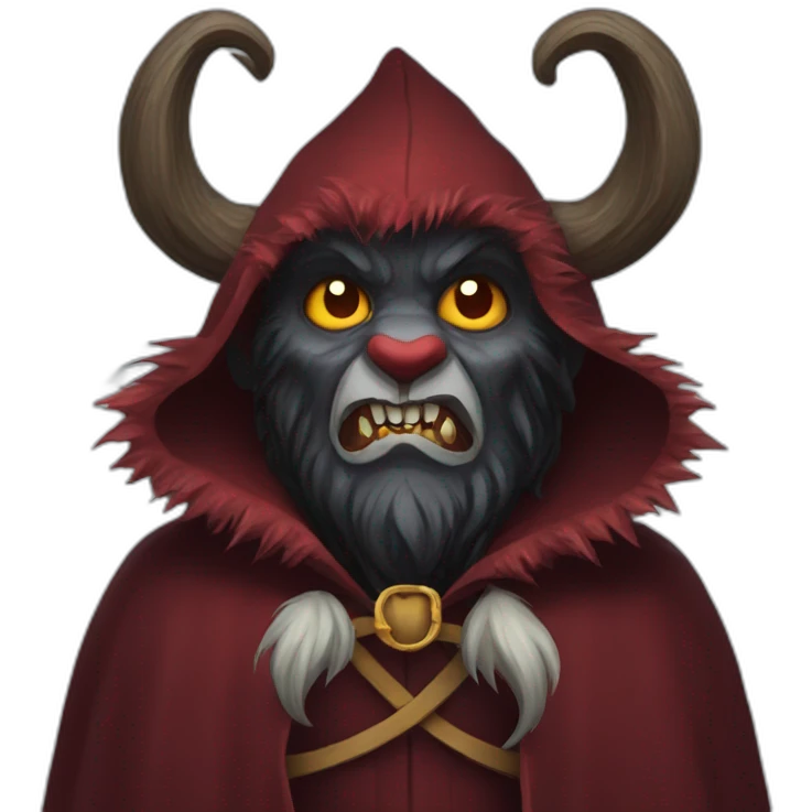 Krampus Wearing A Cloak emoji