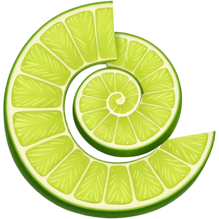 lime peel spiral emoji