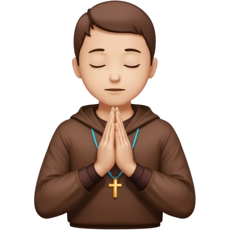 Beige Arms prayer position chocolate clothes emoji
