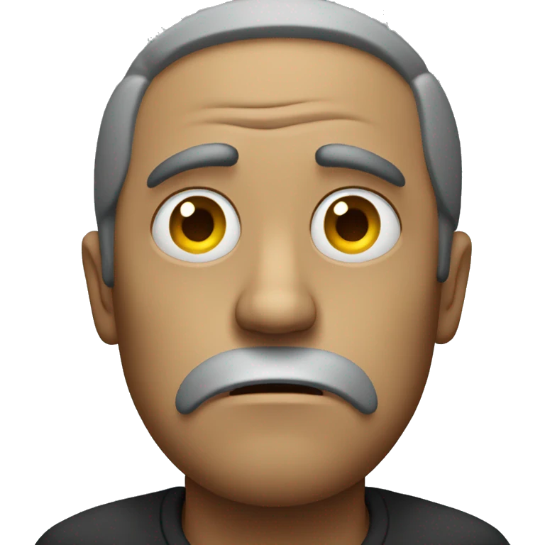 Scary sad dude emoji