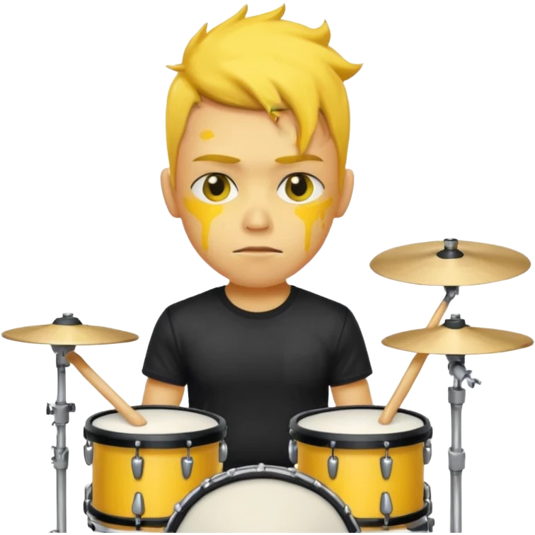 drummer with yellow skin at drum kit emoji