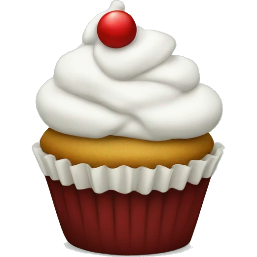 Christmas cupcake emoji