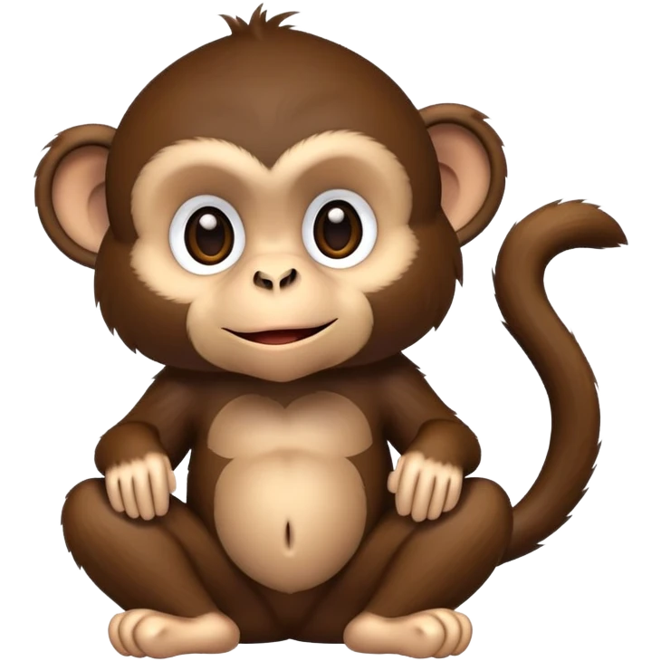 Dark brown monkey emoji