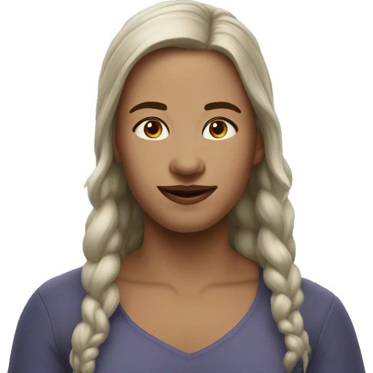 Девушка шатенка с голубыми глазами  emoji