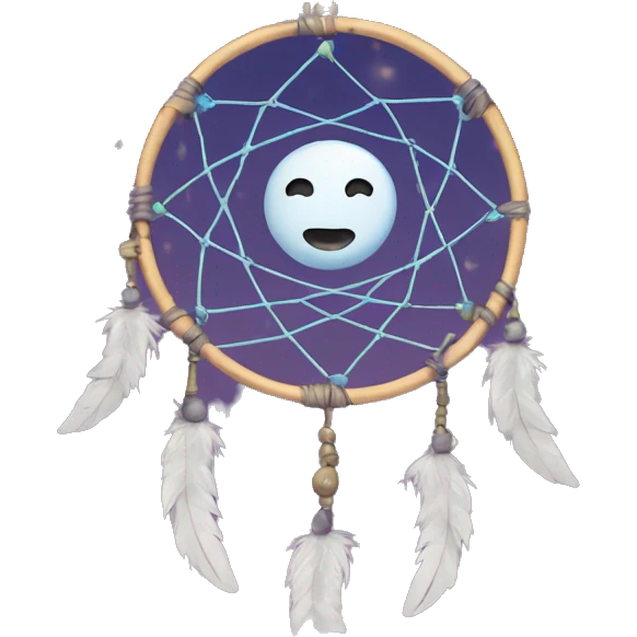 moon and stars dreamcatcher  emoji