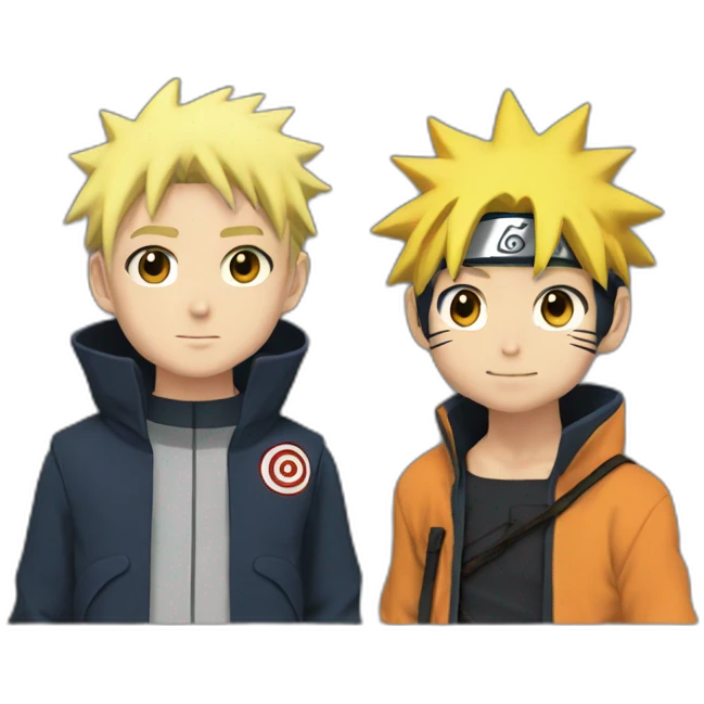 Naruto with a boy emoji