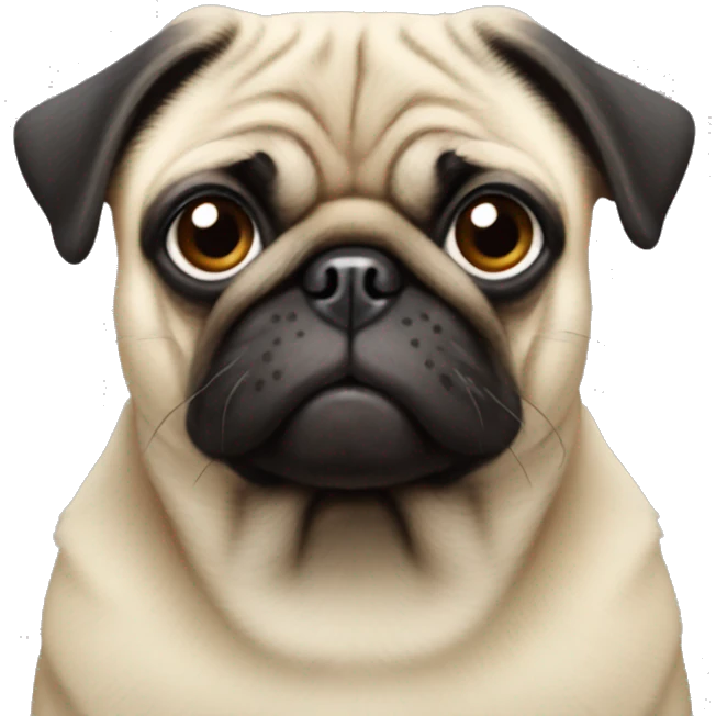 Pug is sweather emoji