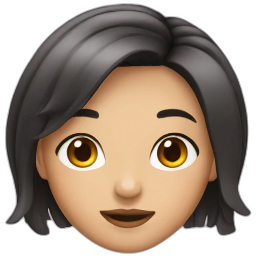 girl Bob hairstyle. emoji