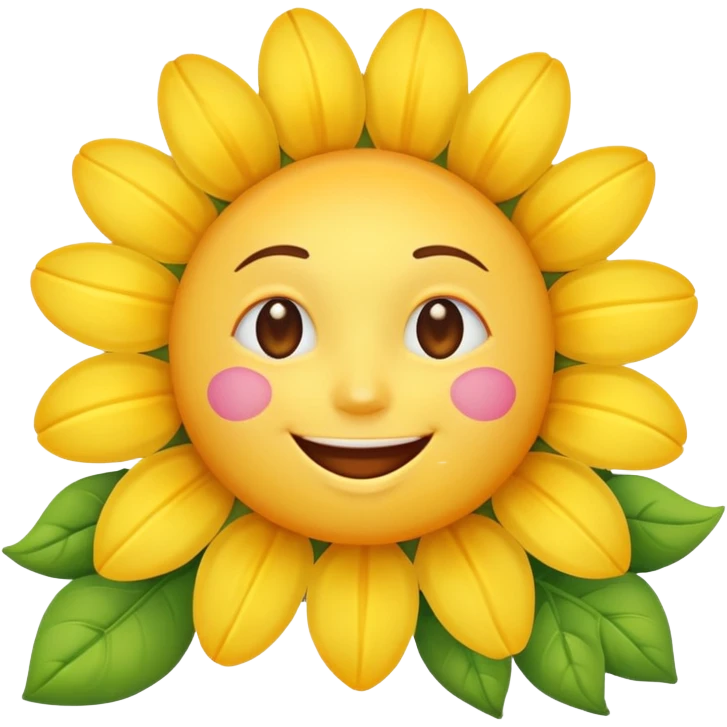 sun with hearts and flowers emoji