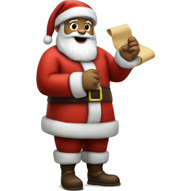 santa claus with nice list emoji