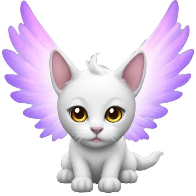 Unicorn cat with wings emoji