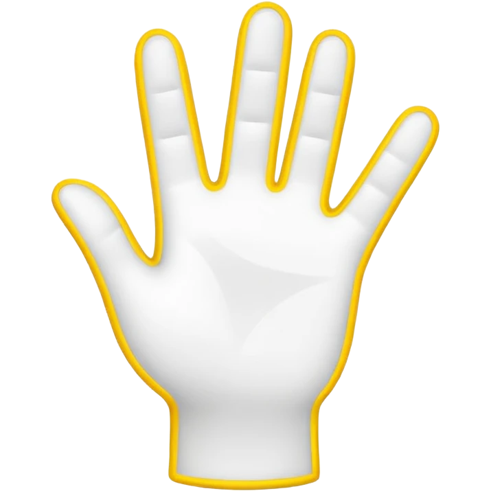 Graphic: 👋 Waving hand icon (white with yellow outline).
Animation: Hand waves back and forth.
Background: Transparent. emoji