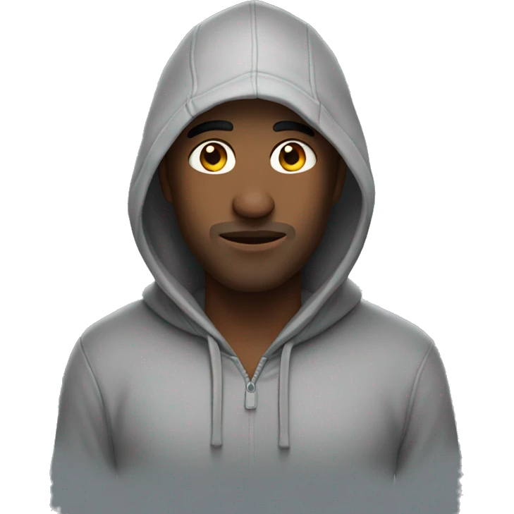 man wearing a hoodie emoji