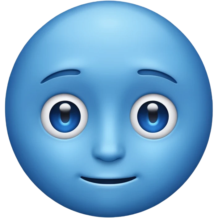 Blue face emoji  emoji