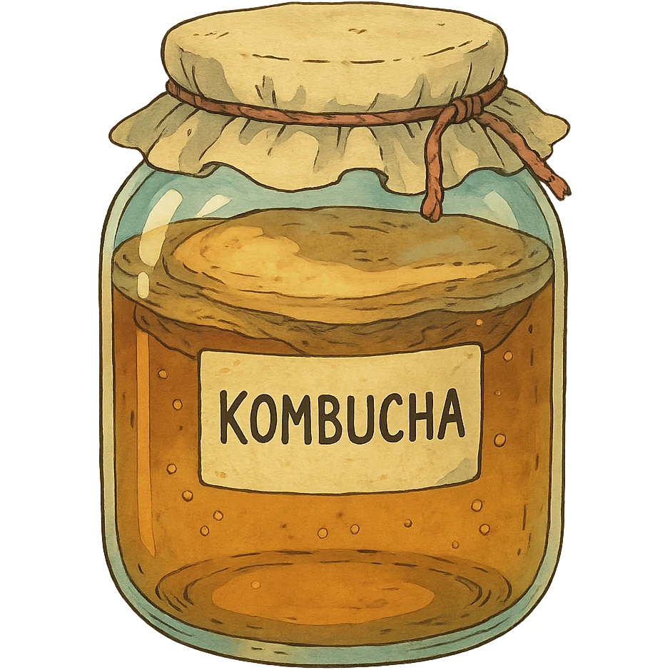 ghibli style jar of kombucha emoji