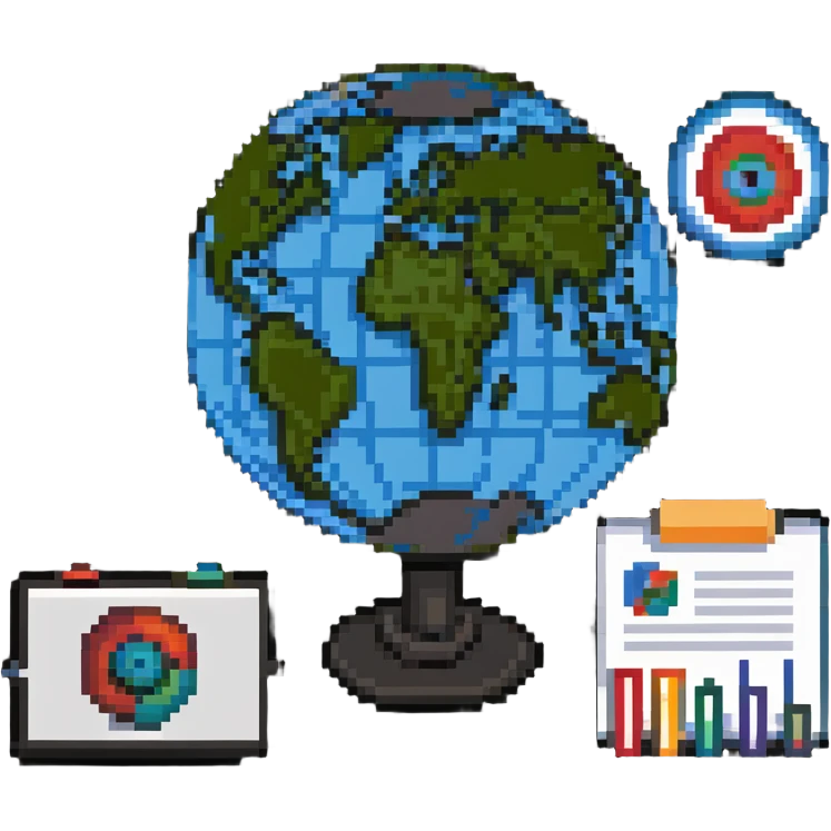 slide with document, bullseye, and globe emoji