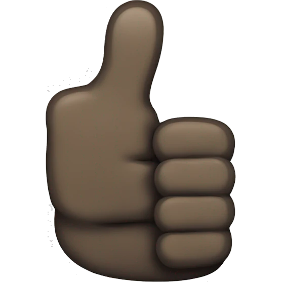 bl thumbsup emoji with blackoutlinee emoji