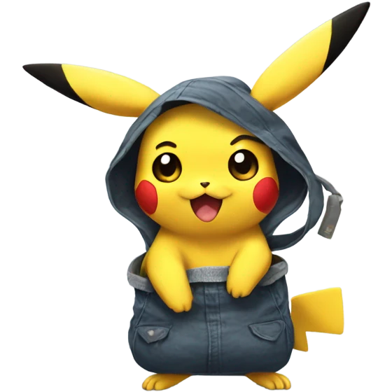 Pikachu plays arfa  emoji