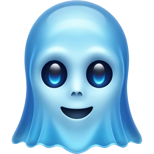 Glitter Blue Ghost emoji