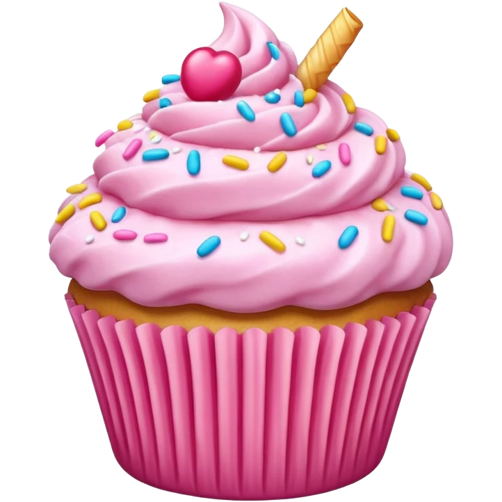 pink cupcake emoji