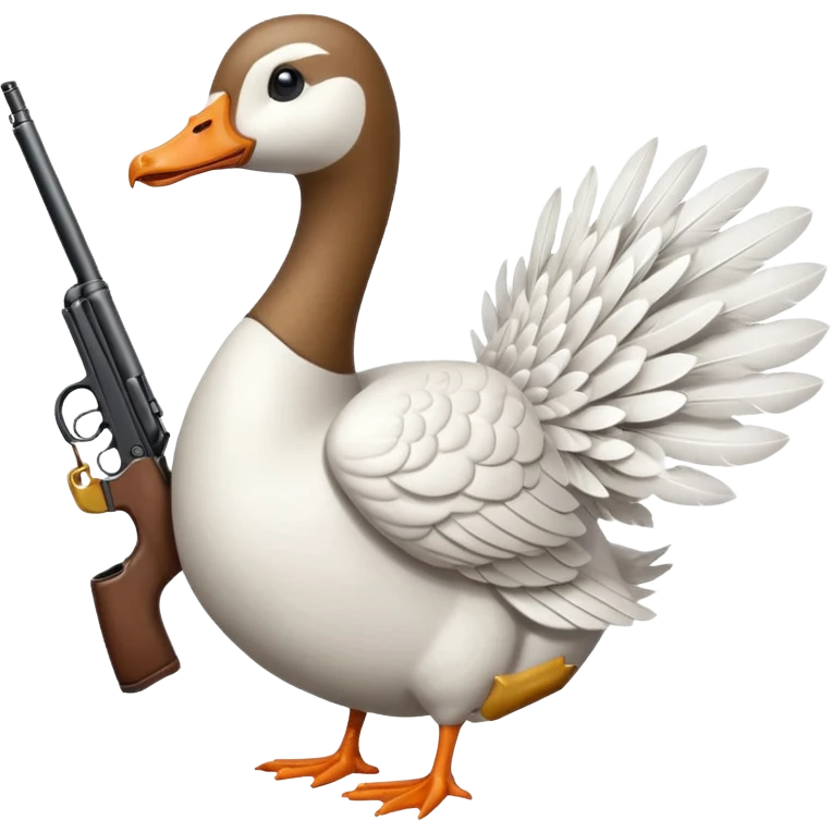 Goose with gun emoji