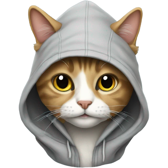 Cat with hoodie  emoji