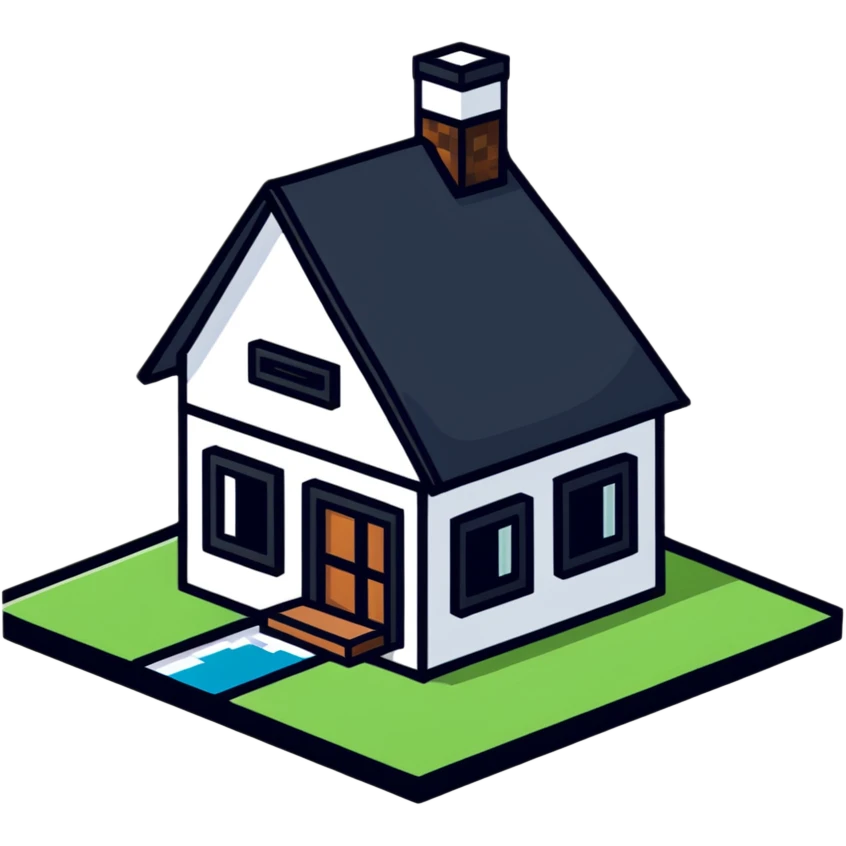 Minecraft house emoji