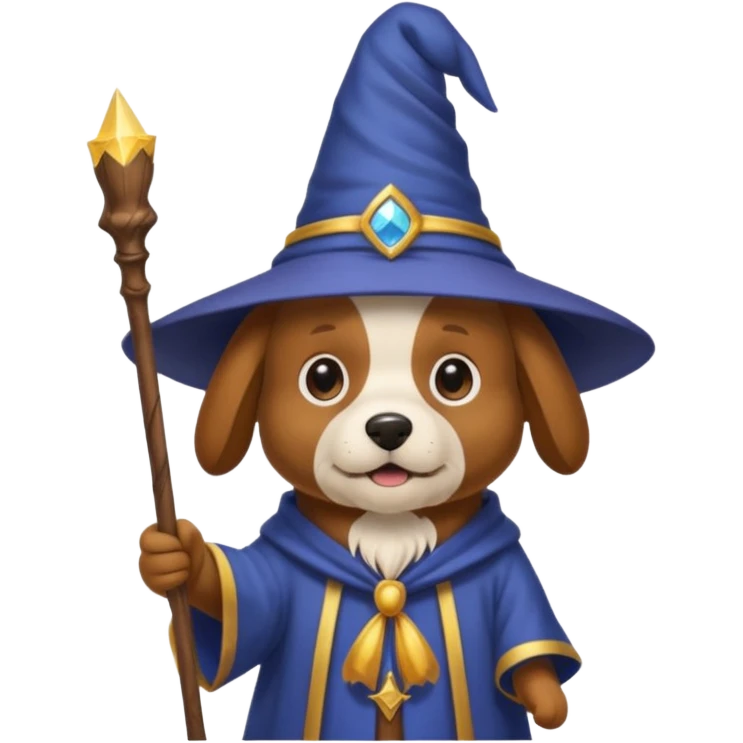 Dog wizard emoji